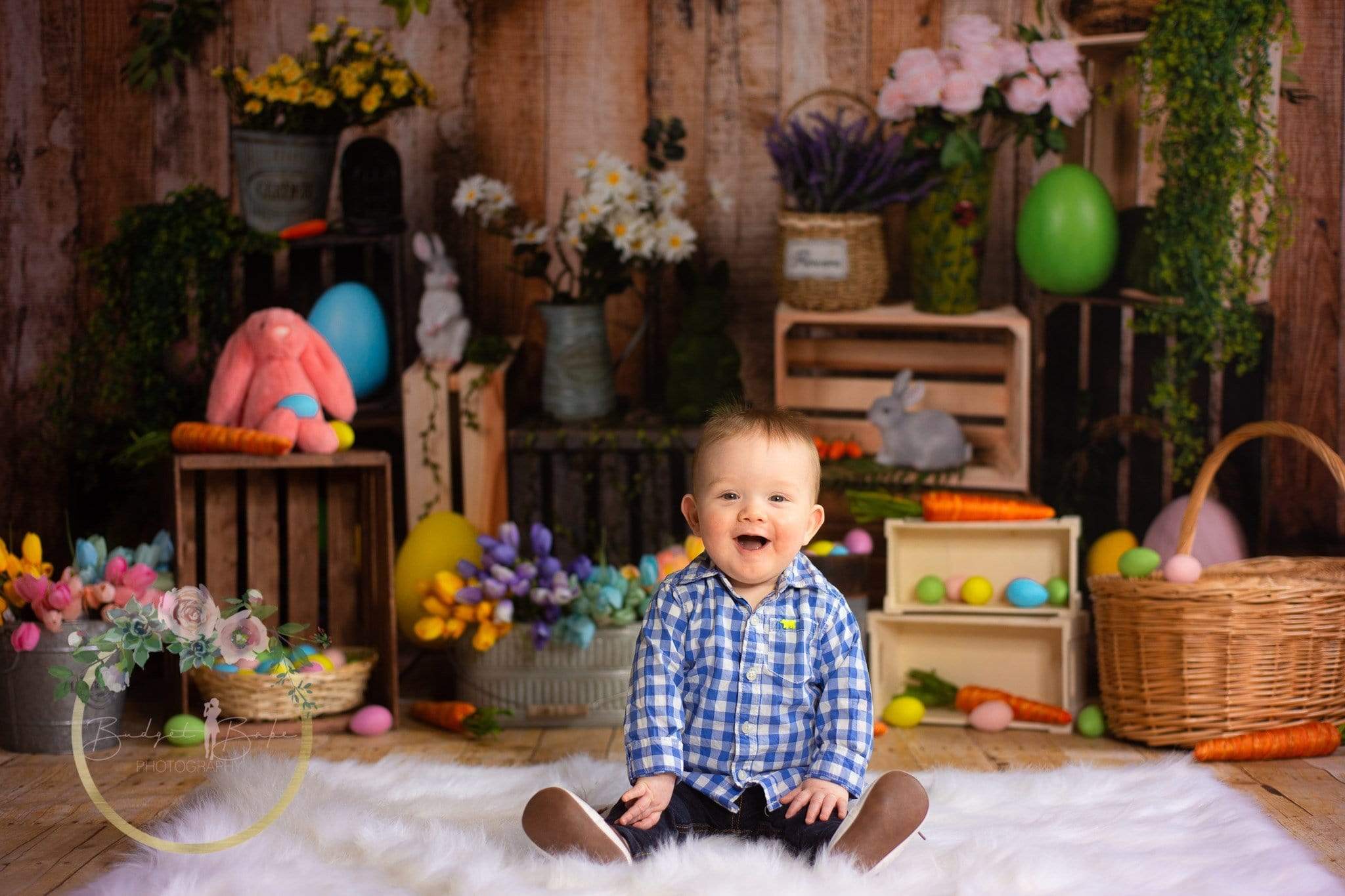 Katebackdrop鎷㈡綖Kate Spring Easter Backdrop Designed by Jia Chan Photography