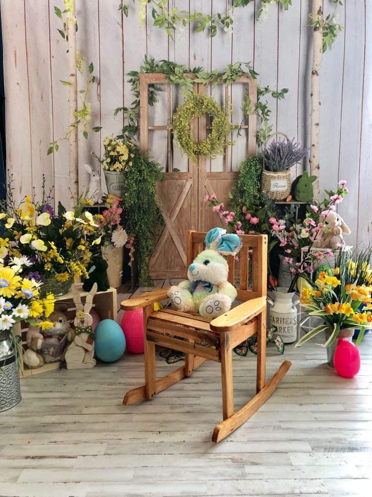 Kate Floral Barn Door Easter Backdrop Designed by Jia Chan Photography - Kate Backdrop