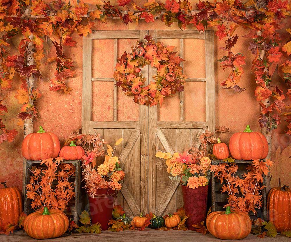 Kate Autumn Thanksgiving Pumpkin Backdrop Designed by Jia Chan Photography - Kate Backdrop