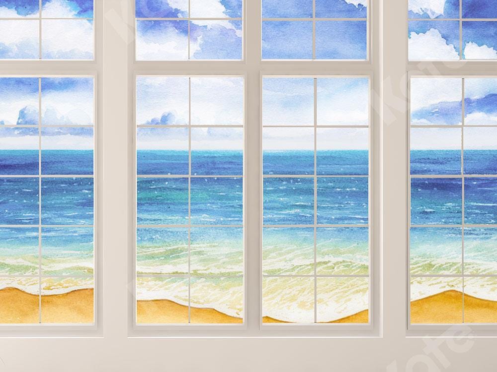 Kate Summer Backdrop Window Beach Designed by Chain Photography - Kate Backdrop