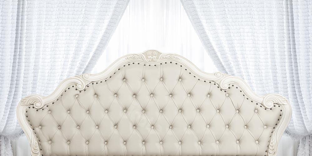 Kate Boudoir White Curtain Headboard Bedroom Backdrop Designed by Chain Photography