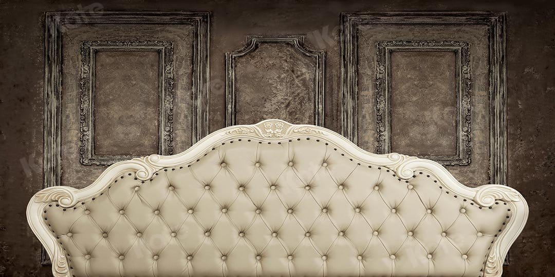 Kate Headboard Bedroom Beige Retro Wall Boudoir Backdrop Designed by Kate Image - Kate Backdrop