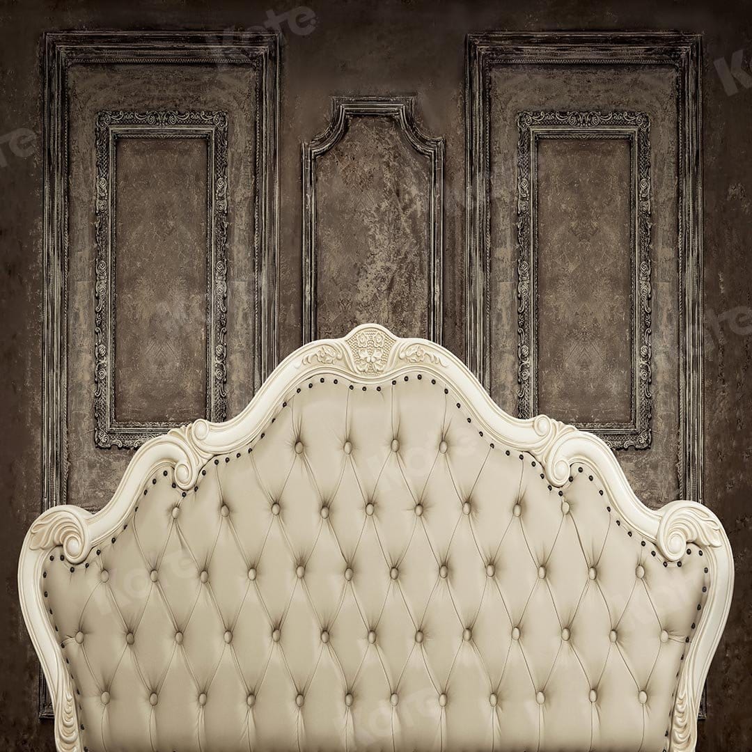 Kate Headboard Bedroom Beige Retro Wall Boudoir Backdrop Designed by Kate Image - Kate Backdrop