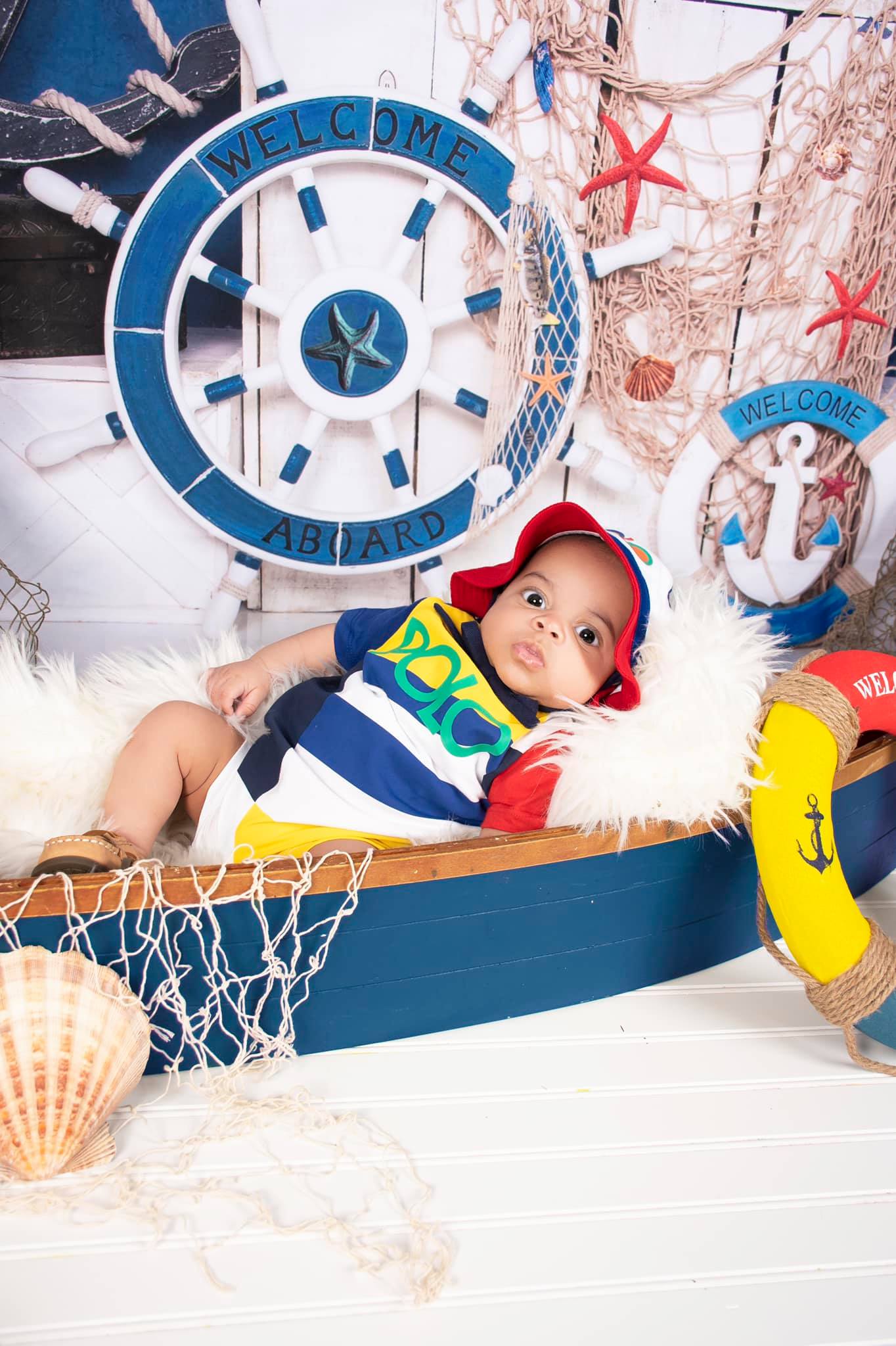 Kate Summer Sailor Sailing Blue Backdrop Designed by Emetselch - Kate Backdrop