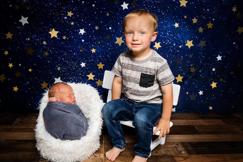 Kate Cake Smash Star Night Blue Sky Backdrop Designed by Chain Photography - Kate Backdrop