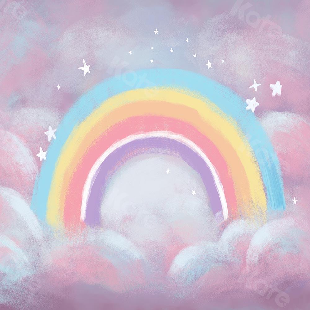 Kate Dreamy Purple Rainbow Backdrop Cake Smash Designed by GQ - Kate Backdrop