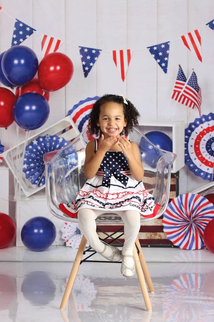 Kate US 4th of July Cake Smash Backdrop Designed by Emetselch - Kate Backdrop