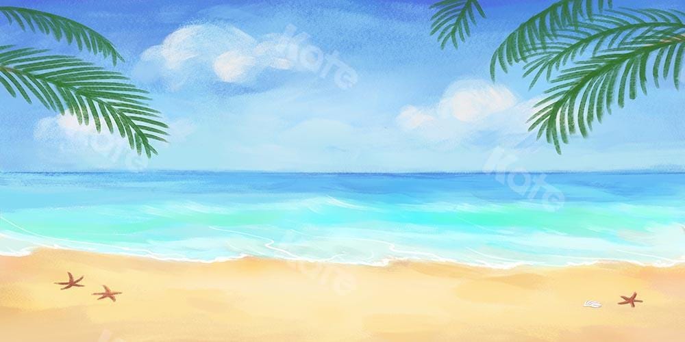 Kate Summer Painted Style Beach Backdrop Designed by GQ - Kate Backdrop