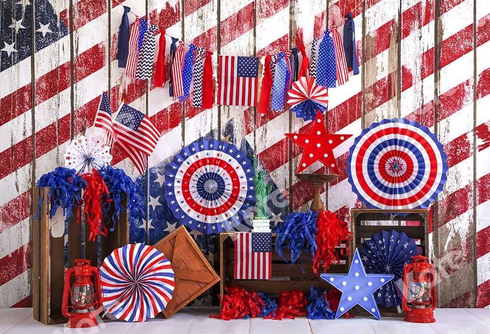 Kate Cake Smash American Independence Day Backdrop Designed by Emetselch - Kate Backdrop