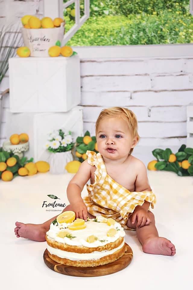Kate Cake Smash Summer Lemon Backdrop Designed by Emetselch - Kate Backdrop