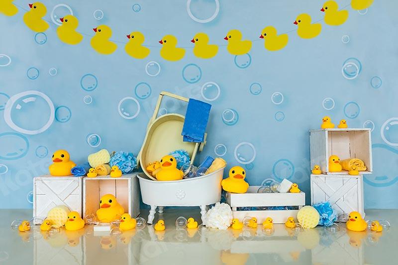 Kate Little Duck Baby Shower Cake Smash Backdrop Designed by Emetselch - Kate Backdrop