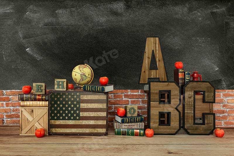 Kate Back to School Blackboard US Backdrop Designed by Emetselch - Kate Backdrop