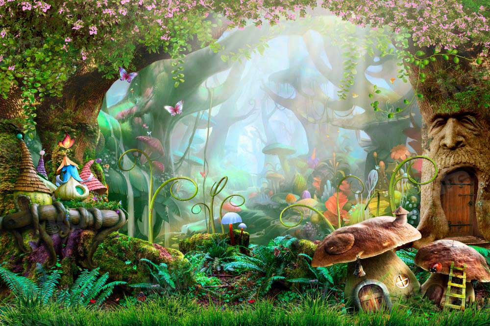 Kate Children Fairy Tale Wonderland Forest Mushrooms Backdrops - Katebackdrop
