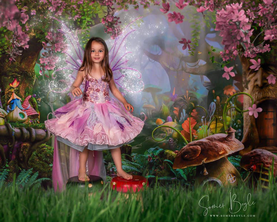 Kate Children Fairy Tale Wonderland Forest Mushrooms Backdrops - Katebackdrop