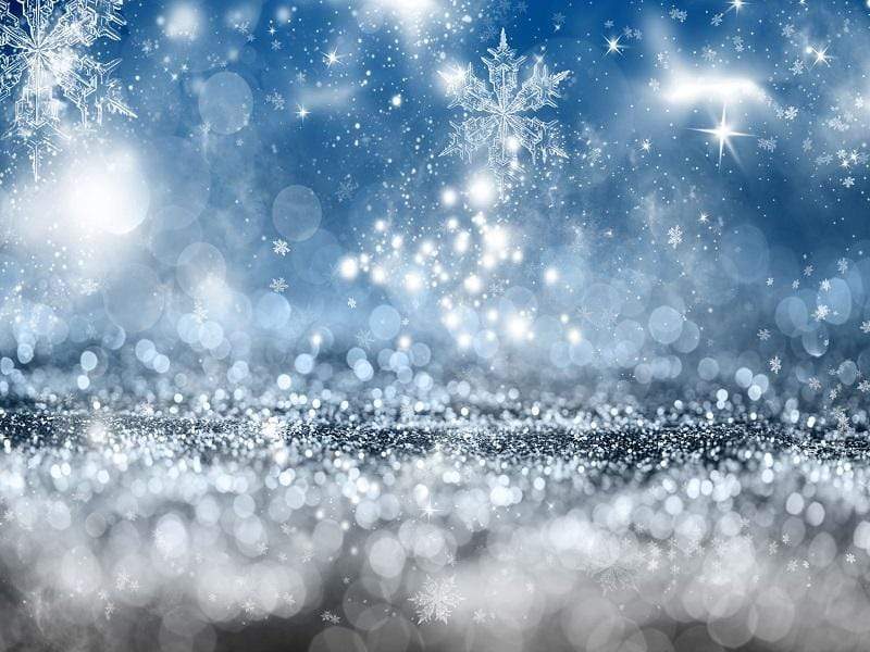 Katebackdrop鎷㈡綖Kate Blue Bokeh Christmas Snowflake backdrop for photos