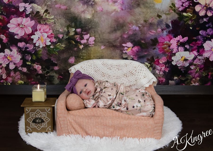 Kate Fantasy Purple Florals Fine Art background for Photography - Kate Backdrop