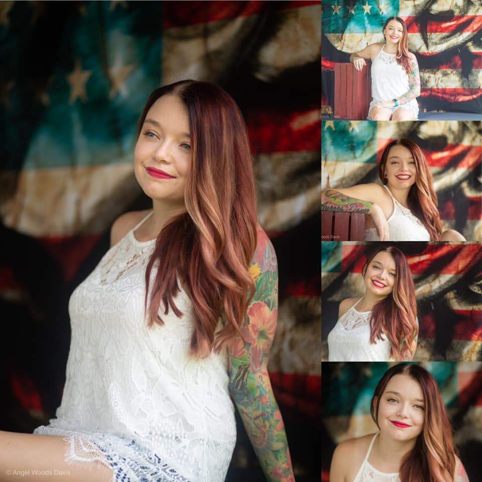 Katebackdrop閹枫垺缍朘ate American Flag Independence Day Backdrop for Photography