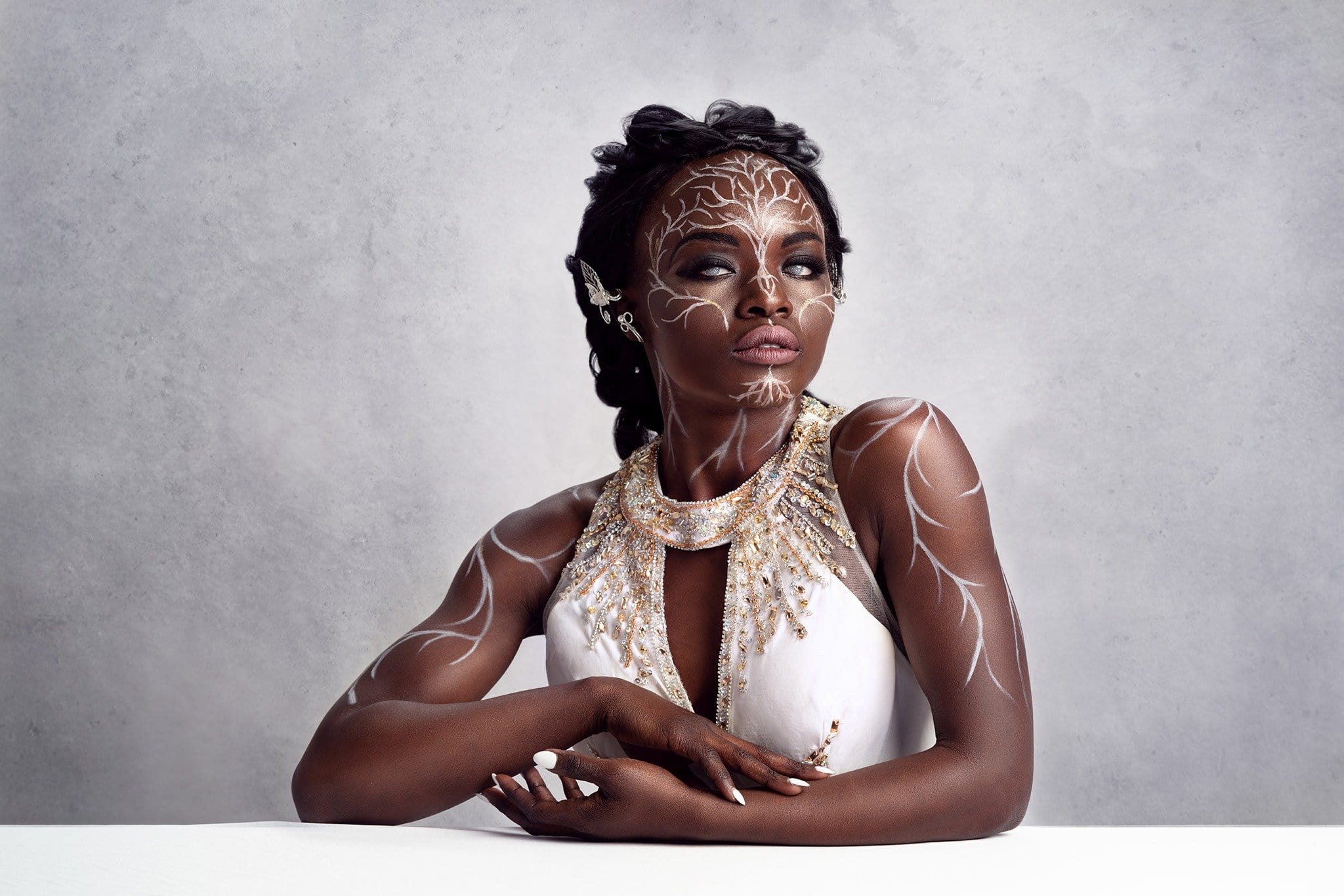 Kate Fine Art Gray Tones Abstract Texture Backdrop designed by Veronika Gant - Kate Backdrop