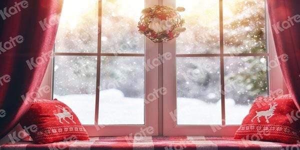 Katebackdrop£ºKate Christmas Snow And Sunshine Outside Window Backdrops for Photography