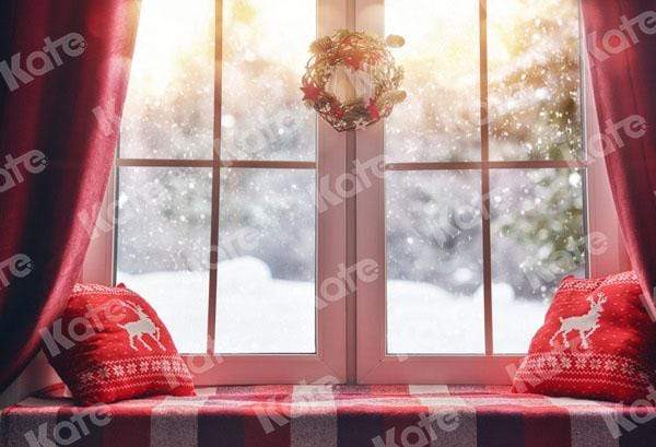 Katebackdrop£ºKate Christmas Snow And Sunshine Outside Window Backdrops for Photography