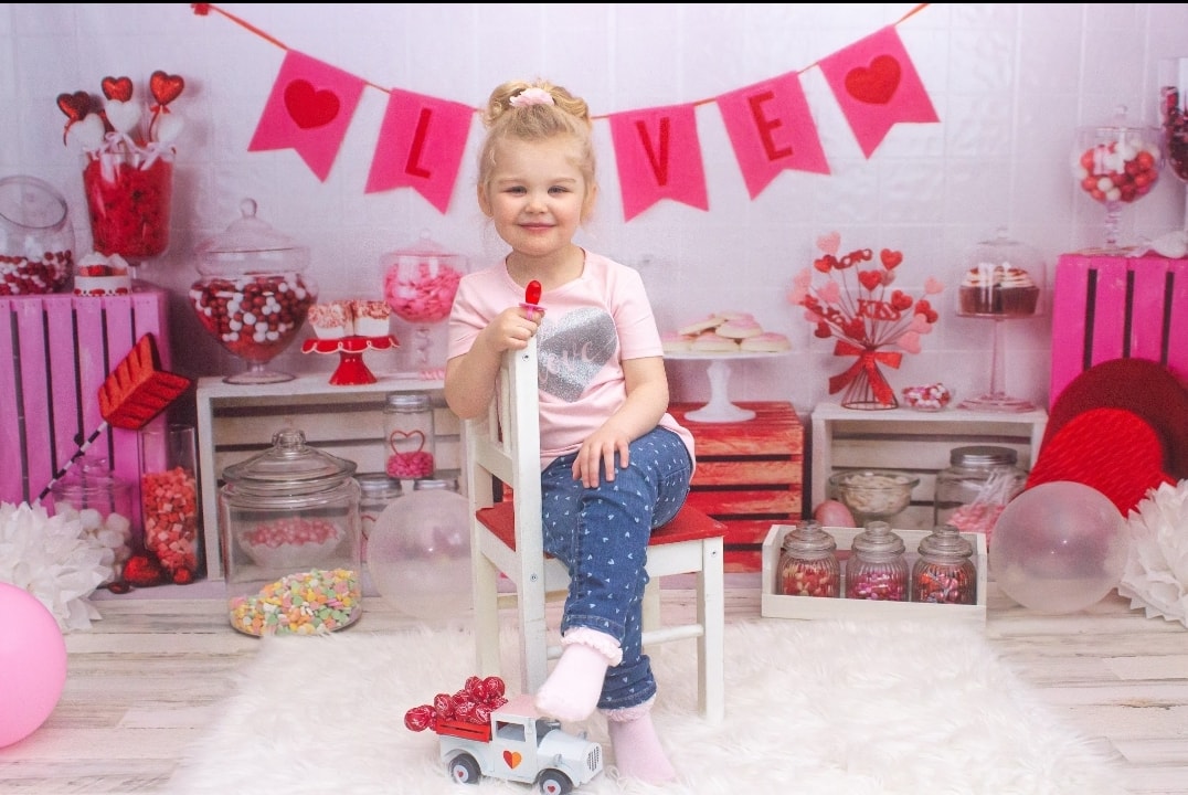 Kate Valentine Sweet Shoppe Backdrop designed by Arica Kirby - Kate Backdrop