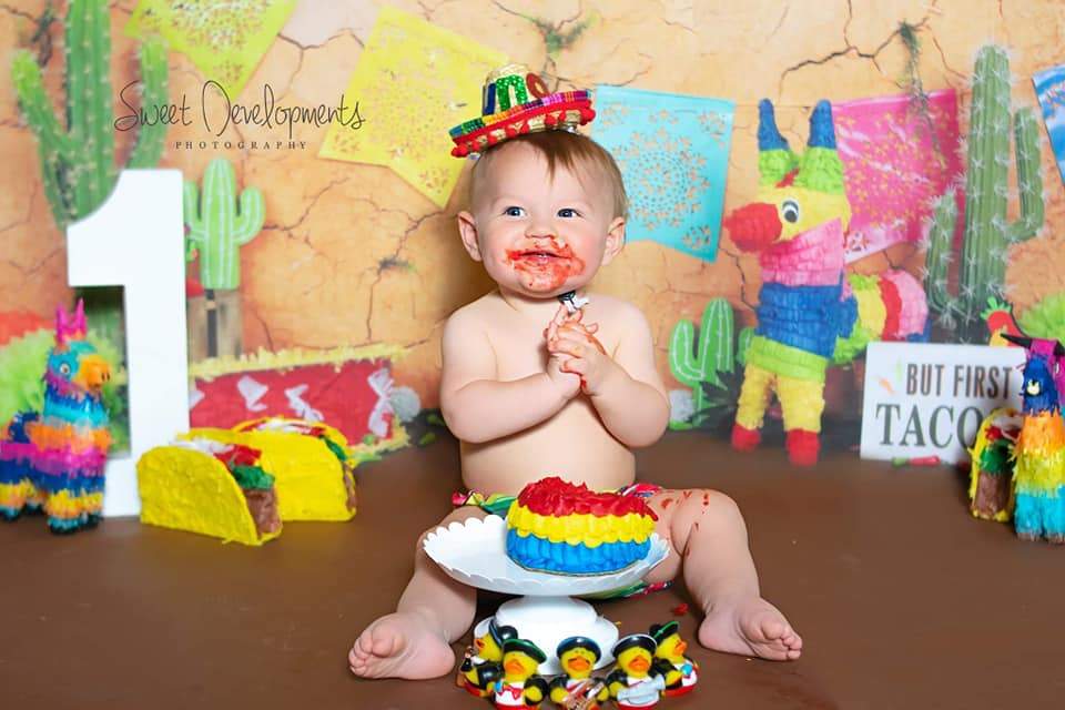 Kate Children Playground Fiesta Theme for Cinco de Mayo Party Backdrop - Kate Backdrop