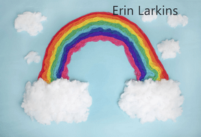 Katebackdrop鎷㈡綖Kate Blue Background with Rainbow Children Backdrop for Photography Designed by Erin Larkins