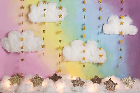 Kate Fantasy Background with Clouds Stars Children Backdrop for Photography Designed by Megan Leigh Photography - Kate Backdrop