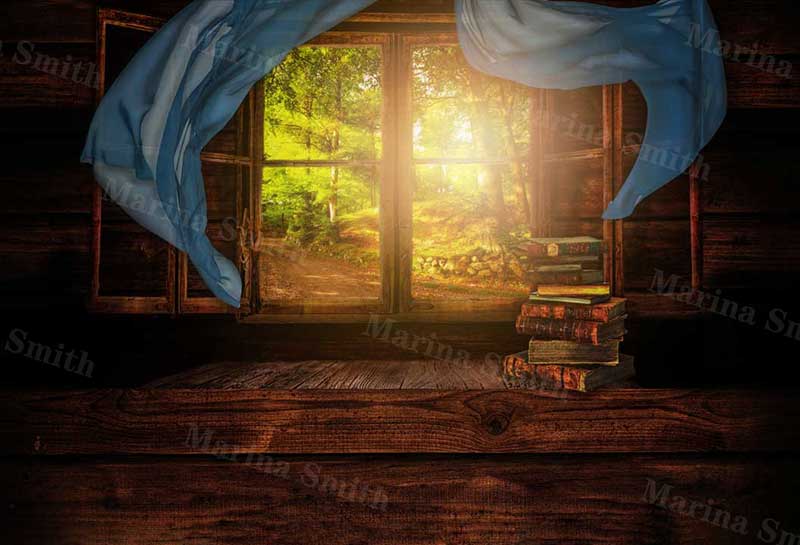 Kate Scenic Forest Outside the Window Book Backdrop for Photography Designed by Marina Smith - Kate Backdrop