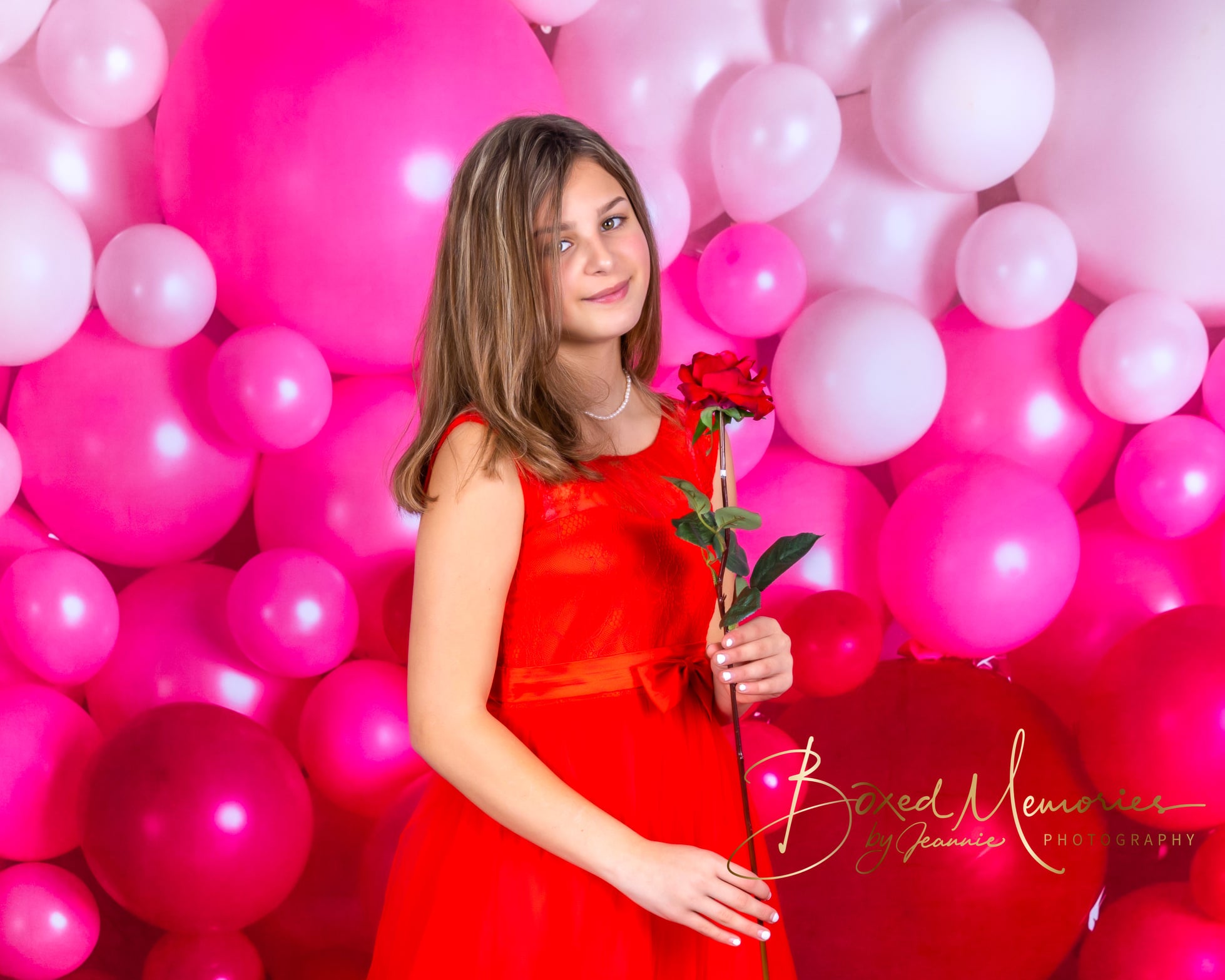 Kate Red Balloon Wall Birthday Cake Smash Party Backdrop for Photography Designed by Mandy Ringe Photography