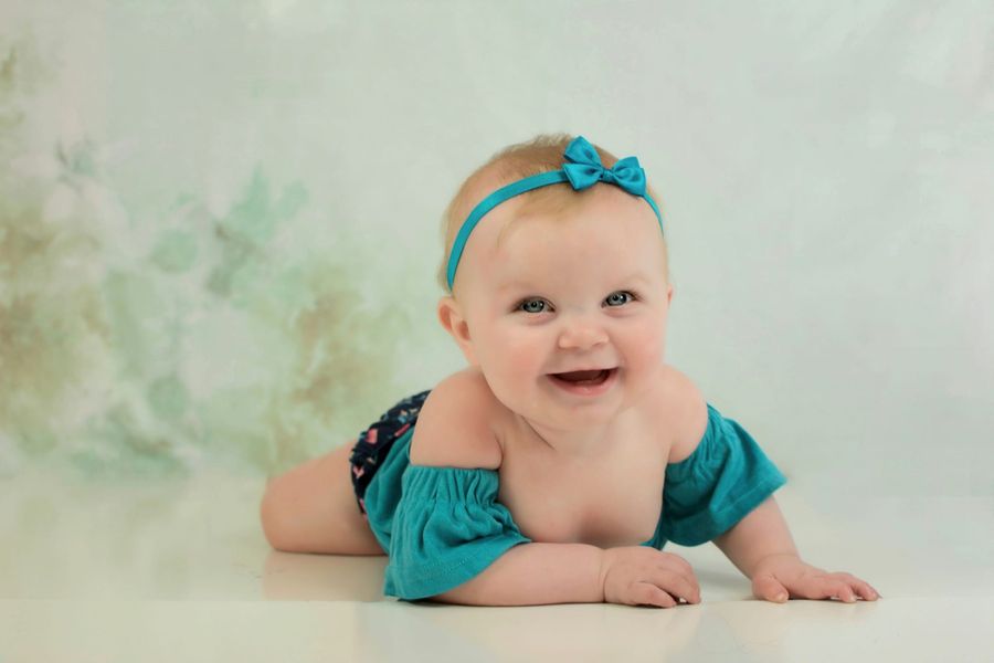 Kate Fine Art Watercolors Green Florals Abstract Backdrop designed by Veronika Gant - Kate Backdrop