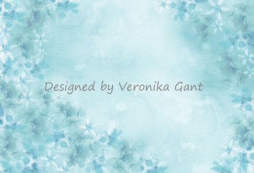 Katebackdrop閿涙縜te Fine Art Watercolors Blue Flowers Abstract Backdrop designed by Veronika Gant