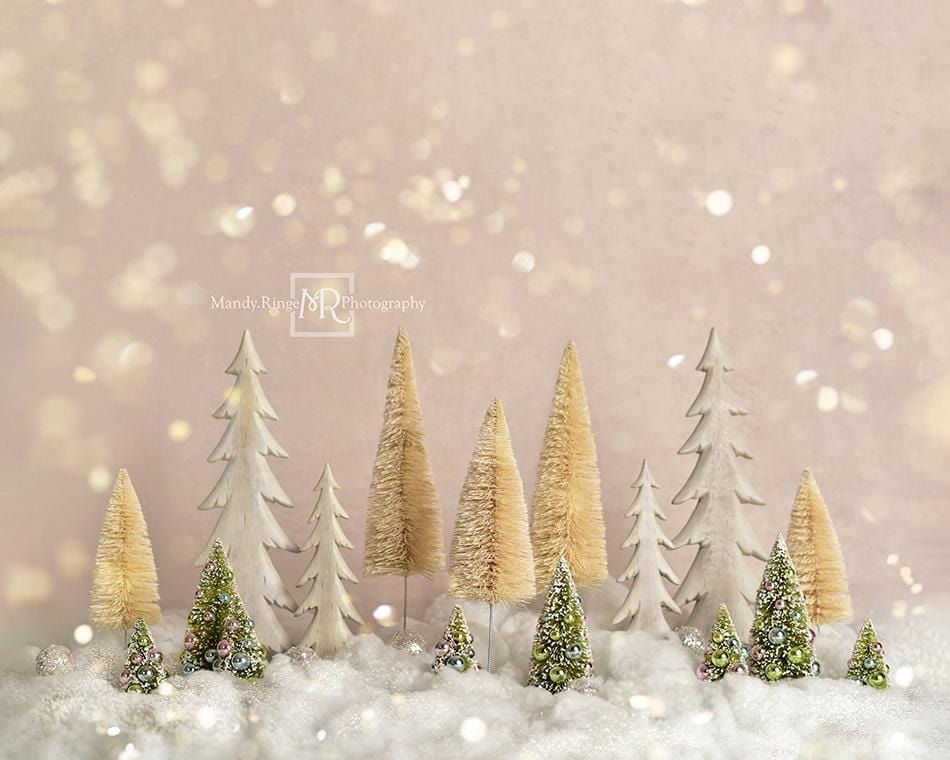 Kate Elegant Christmas Trees with Glitter Backdrop for Photography Designed By Mandy Ringe Photography - Kate Backdrop