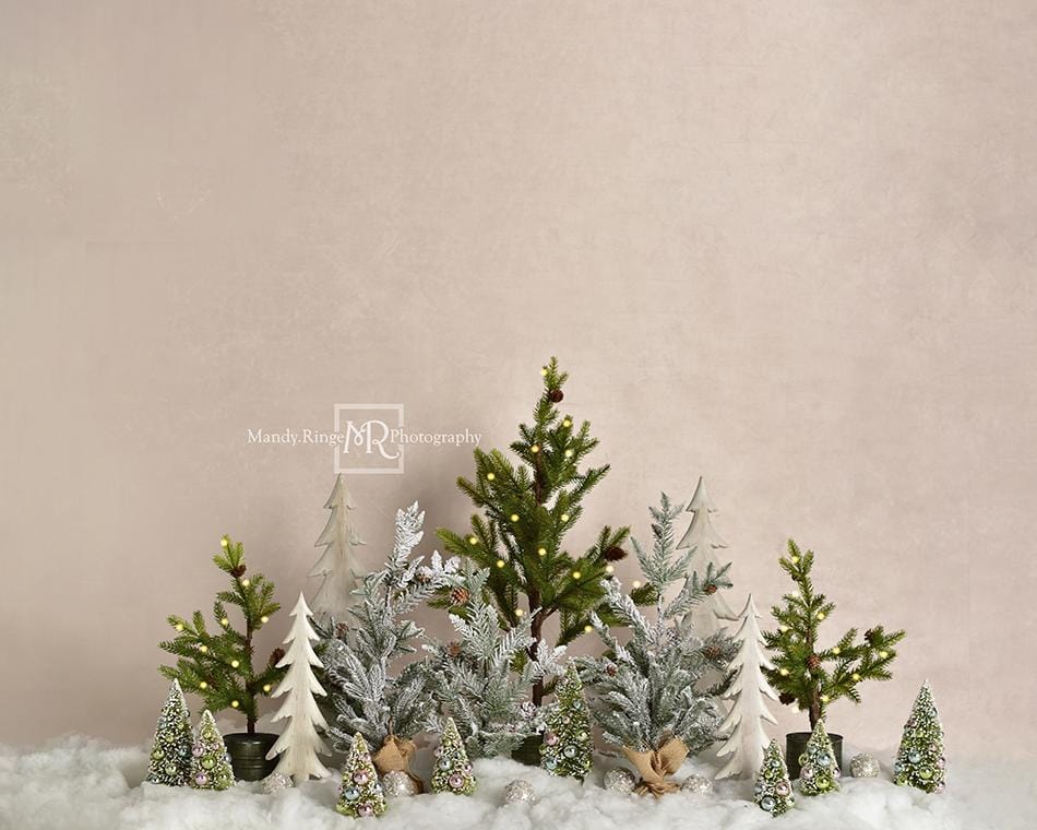 Kate Simple Christmas Trees Snowy Backdrop for Photography Designed By Mandy Ringe Photography - Kate Backdrop