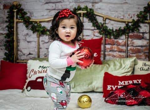 Kate Half Brass Bed with Ivy Headboard Brick Wall Backdrop Designed by Pine Park Collection - Kate Backdrop