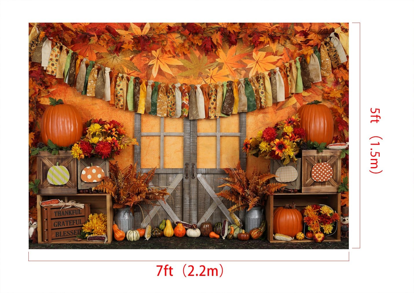 Kate Autumn Harvest Thanksgiving Backdrop for Photography - Kate Backdrop