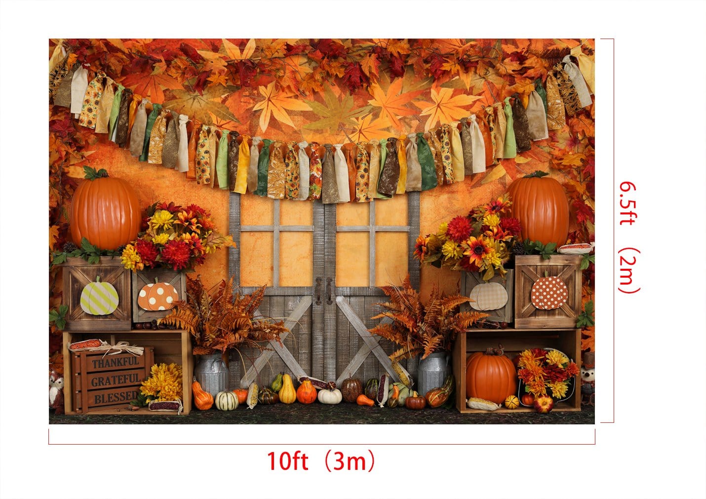 Kate Autumn Harvest Thanksgiving Backdrop for Photography - Kate Backdrop