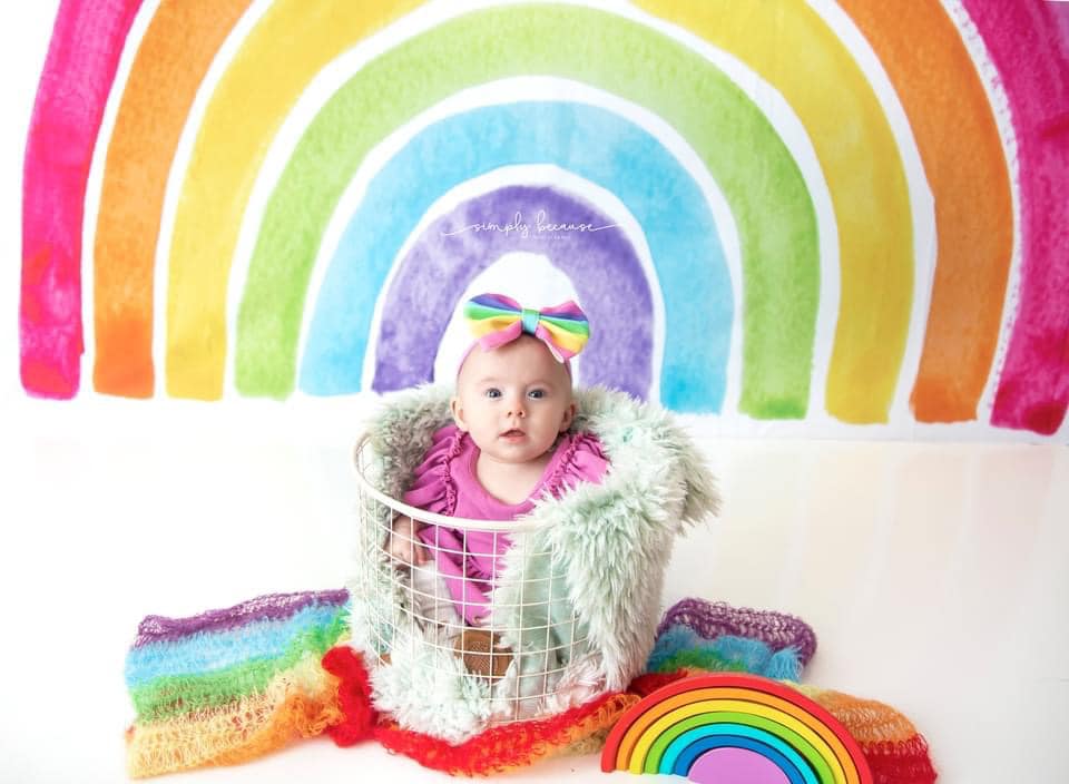 Kate Watercolor Rainbow Backdrop Designed by Mandy Ringe Photography - Kate Backdrop