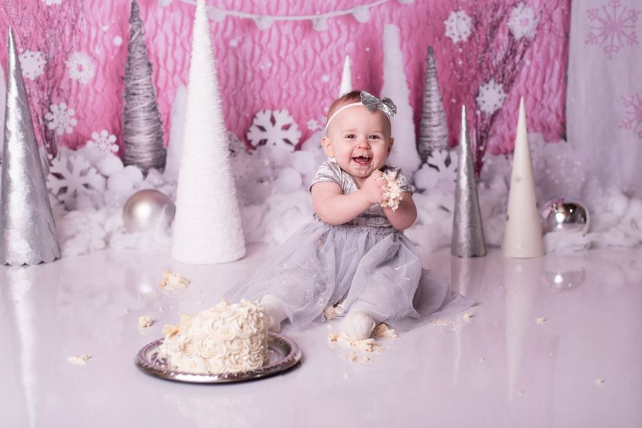 Kate Pink Winter Onederland Girly Backdrop Designed By Mandy Ringe Photography - Kate Backdrop