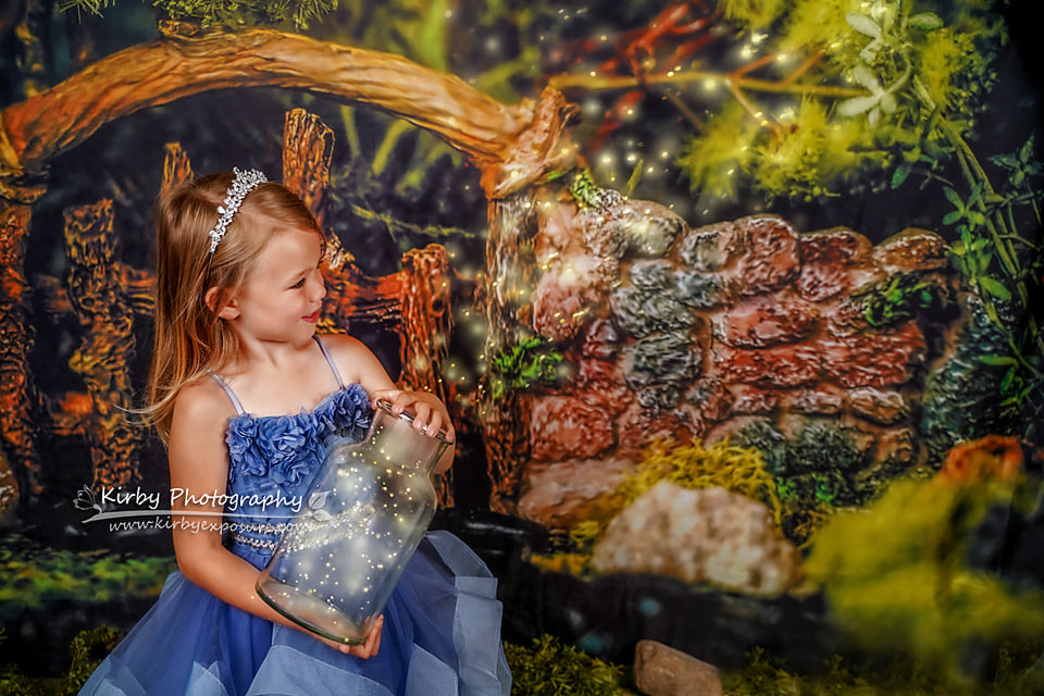 Kate Fairy Forest Gate Spring Backdrop Designed By Arica Kirby - Kate Backdrop