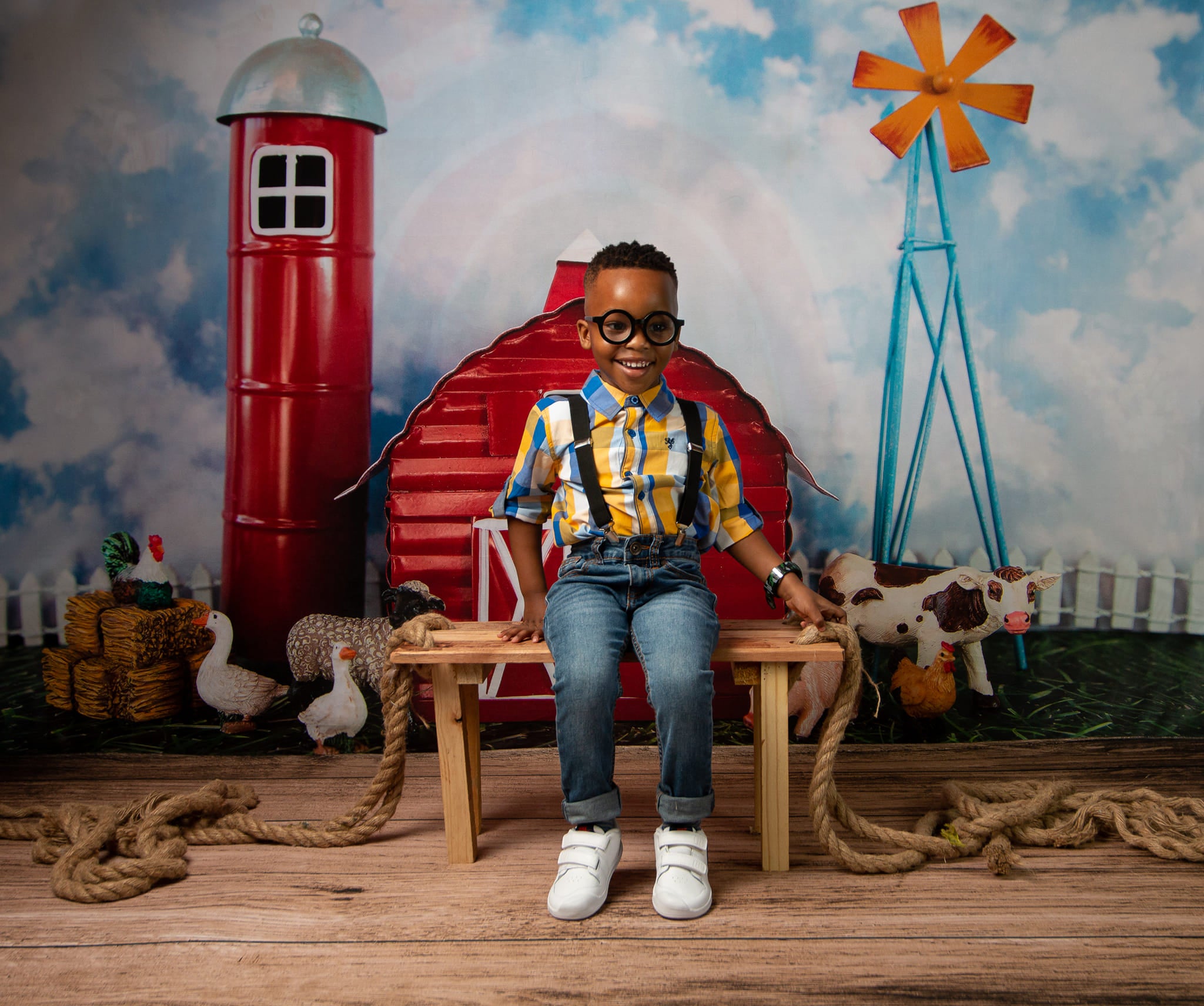 Kate Spring Barnyard Farm Backdrop Designed by Megan Leigh Photography - Kate Backdrop