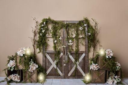 Kate Spring Barn Door Manor Backdrop Designed by Megan Leigh Photography - Kate Backdrop