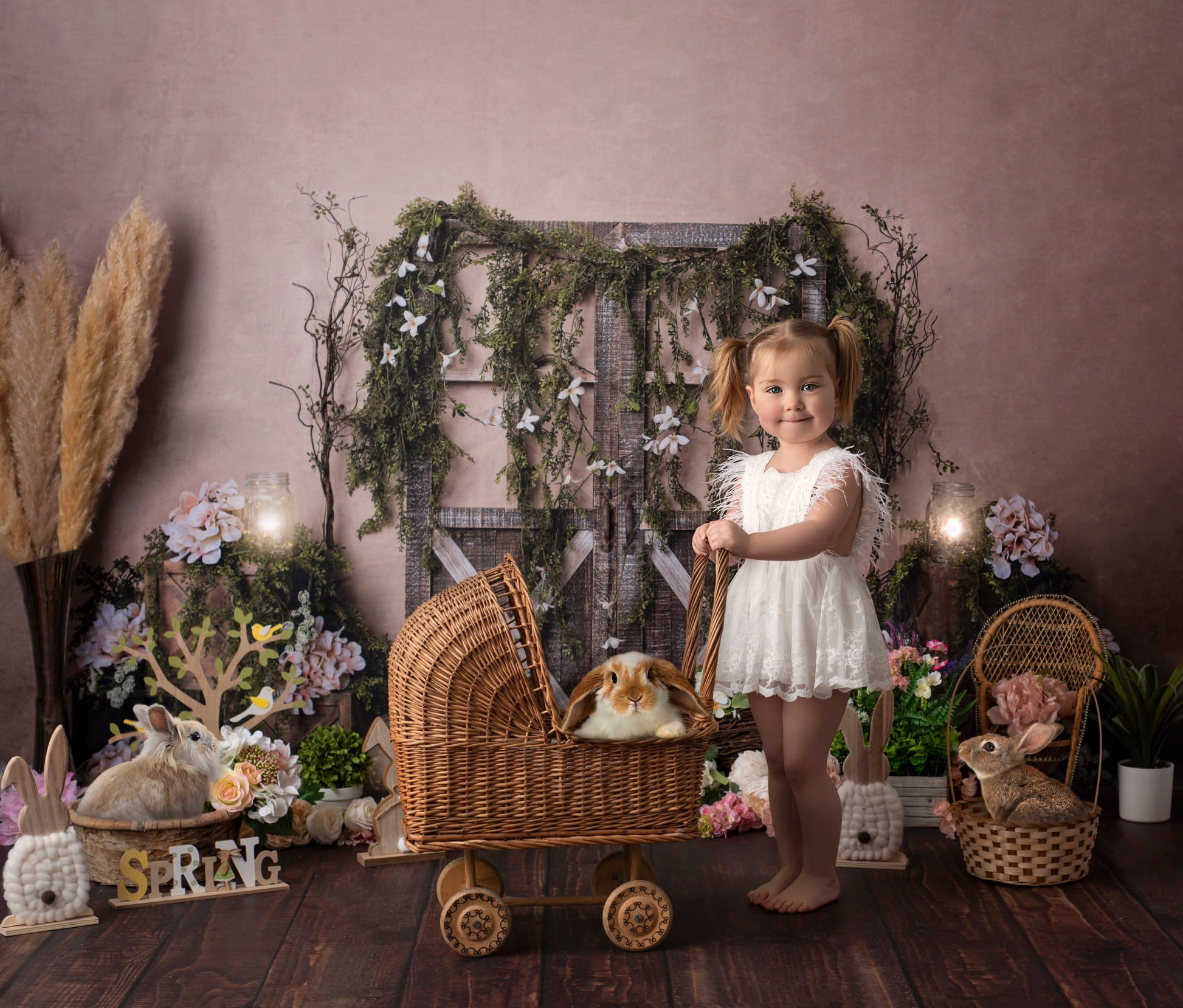 Kate Spring Barn Door Manor Backdrop Designed by Megan Leigh Photography - Kate Backdrop