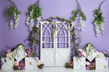 Kate Spring Purple Floral Backdrop Designed by Megan Leigh Photography - Kate Backdrop