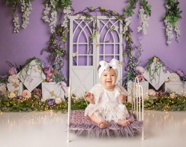Kate Spring Purple Floral Backdrop Designed by Megan Leigh Photography - Kate Backdrop