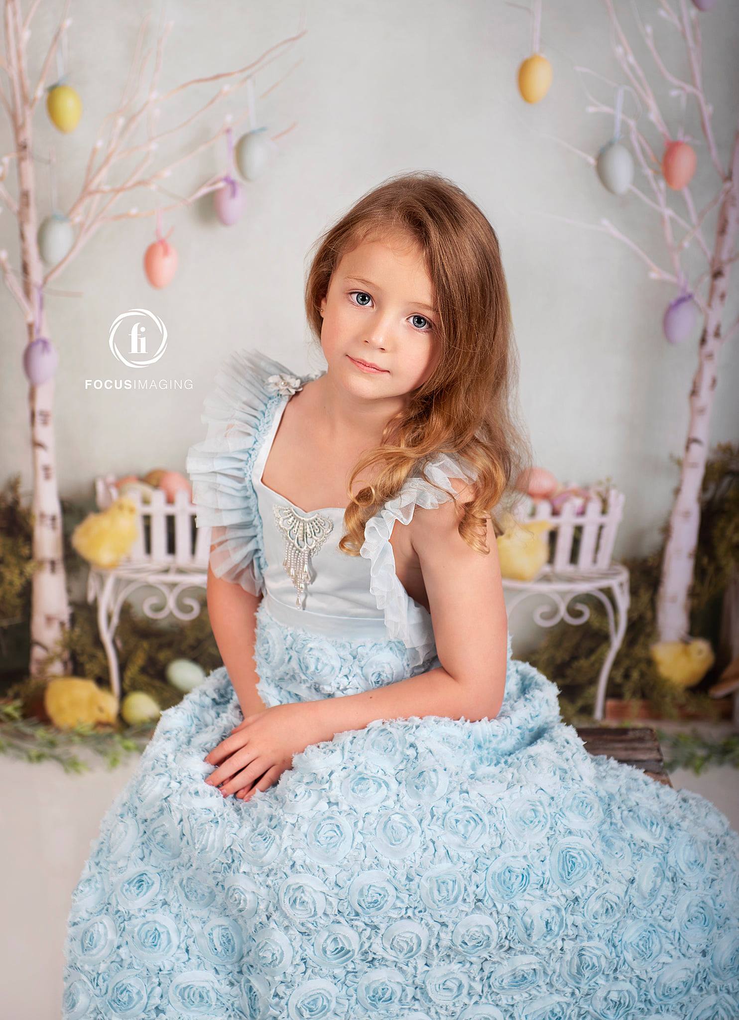 Kate Easter Egg Trees and Bunnies Backdrop Designed By Mandy Ringe Photography - Kate Backdrop