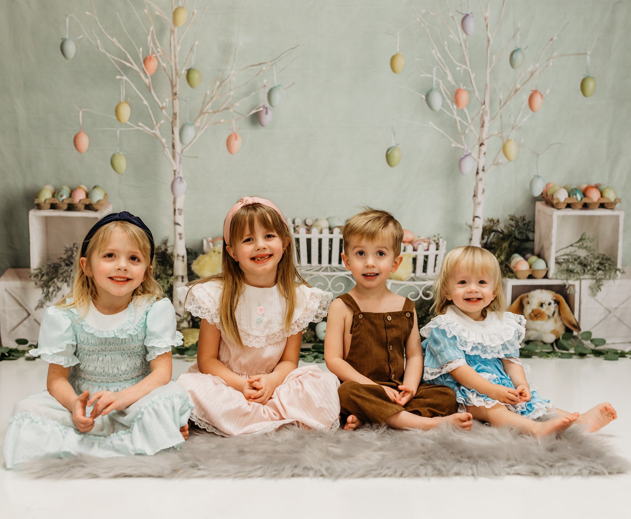 Kate Easter Bunnies and Chicks Backdrop Designed By Mandy Ringe Photography - Kate Backdrop