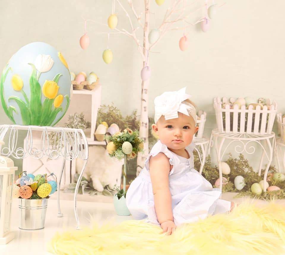 Kate Easter Bunnies and Chicks Backdrop Designed By Mandy Ringe Photography - Kate Backdrop