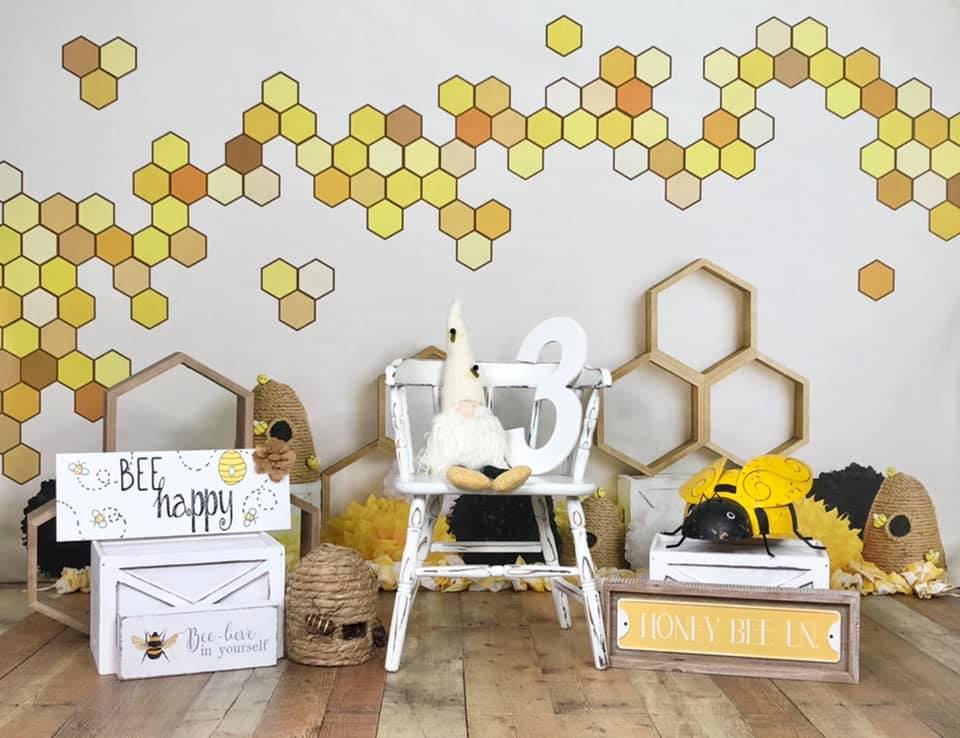 Kate Children Happy Bee Day Backdrop Designed By Mandy Ringe Photography - Kate Backdrop