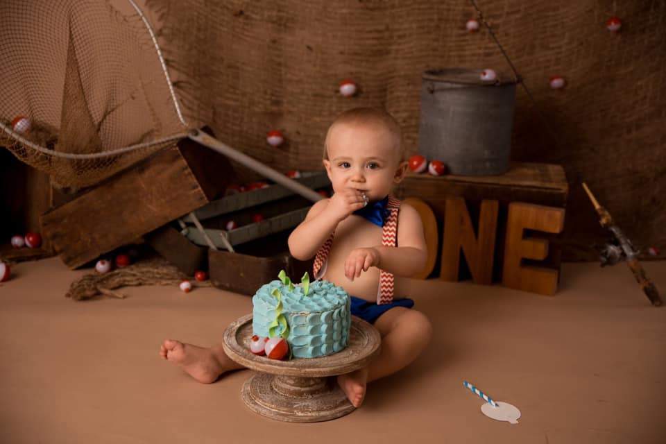 Katebackdrop鎷㈡綖Kate Let's Go Fishing Children Backdrop Designed by Keerstan Jessop